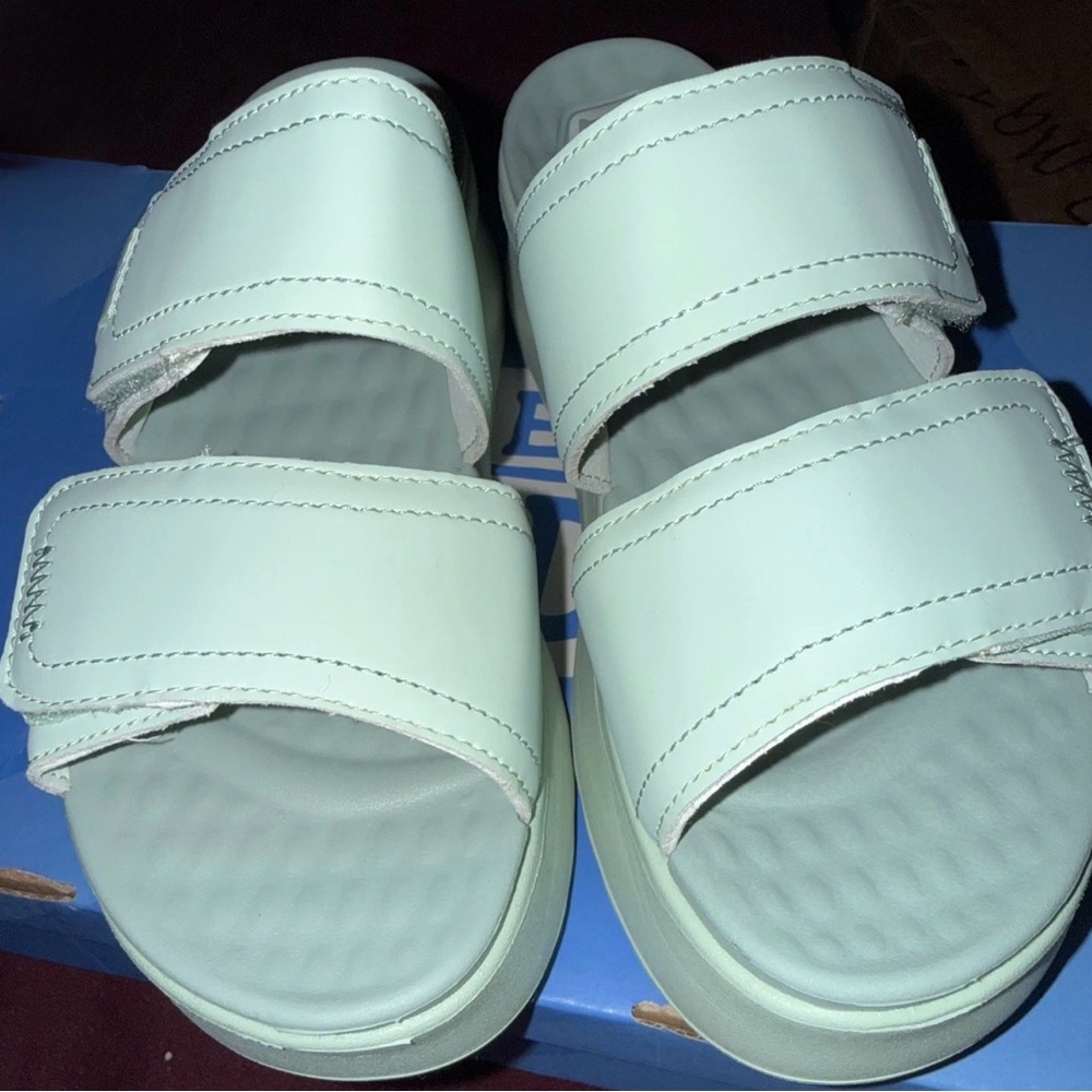 Hey Dude Mint Green Slide Sandals - Picture 6 of 6